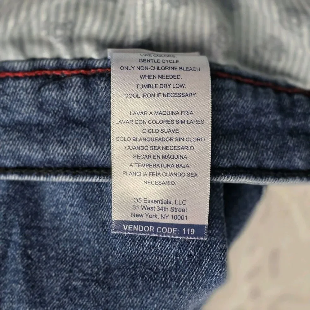 Chaps Jeans Straight Fit Men's 40x30 Blue Denim Classic Comfortable